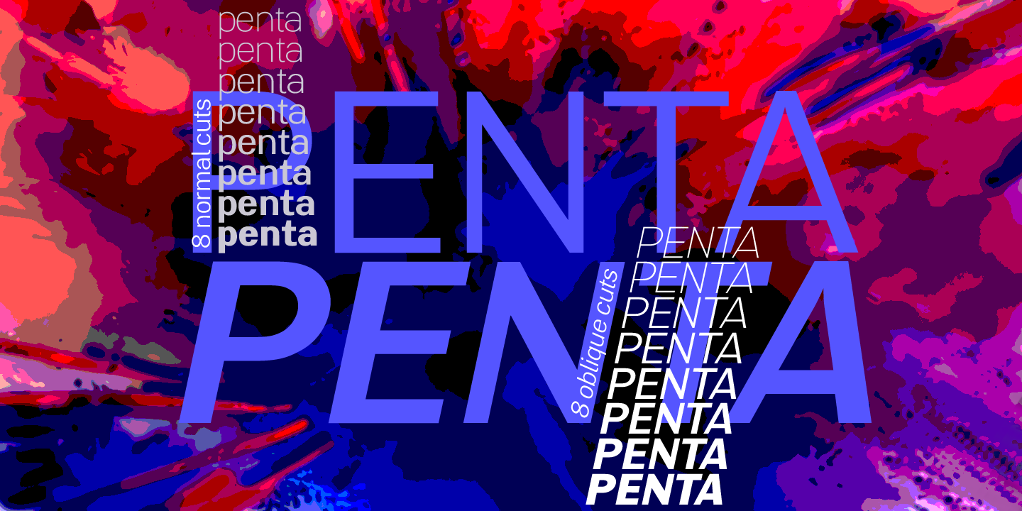 Beispiel einer Penta Rounded Bold-Schriftart